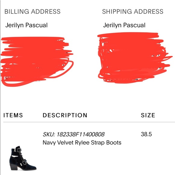 ❌SOLD Chloe Rylee Blue Velvet Buckle Strap Boots 8.5 - Picture 12 of 12